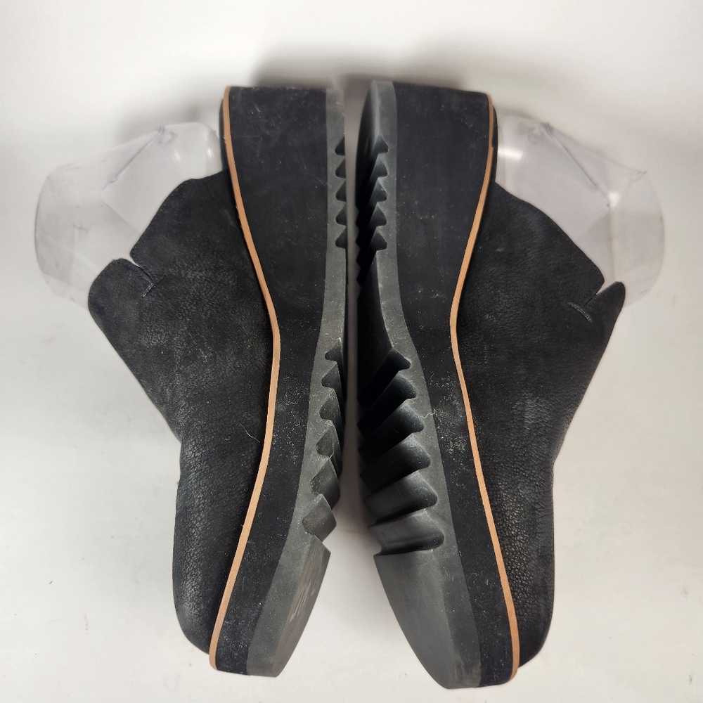 EILEEN FISHER Womens Loti Wedge Mule Size 10 Black Nubucl Leather Clog Shoe - Picture 10 of 11